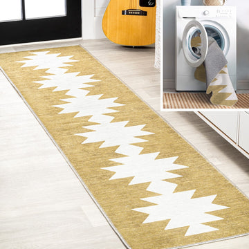 Chayton Minimalist Geometric Machine-washable Area Rug